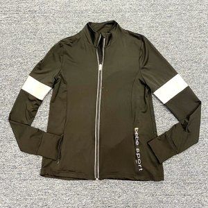 Bebe Sport Zip Up Jacket Womens Medium Black